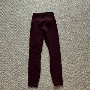 Lululemon Align legging 7/8 Burgundy size 2